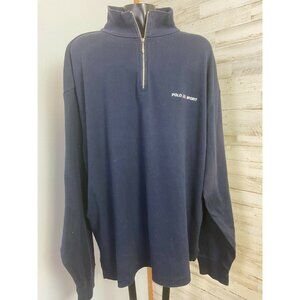 Polo Sport Ralph Lauren Men’s Navy Blue Long Sleeve 1/4 Zip Pullover Shirt Sz. L